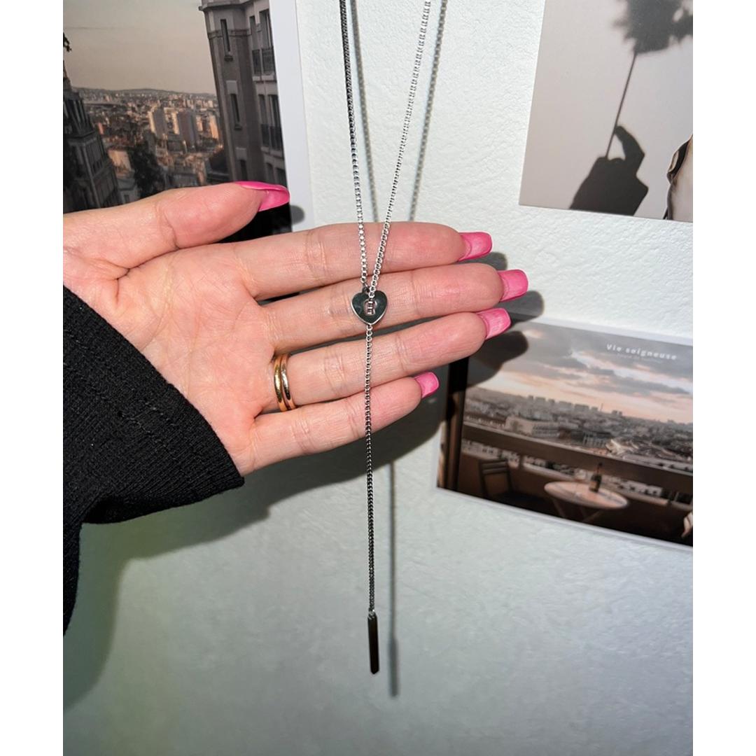 ネックレス レディース シンプル 通販 ペンダント Y字 ループネックレス レディースジュエリー レディースアクセサリー 大人 かわいい おしゃれ 可愛い オシャレ 大人っぽい カジュアル Diamond Hearts ダイヤモンドハーツ nec-023 シルバー ・