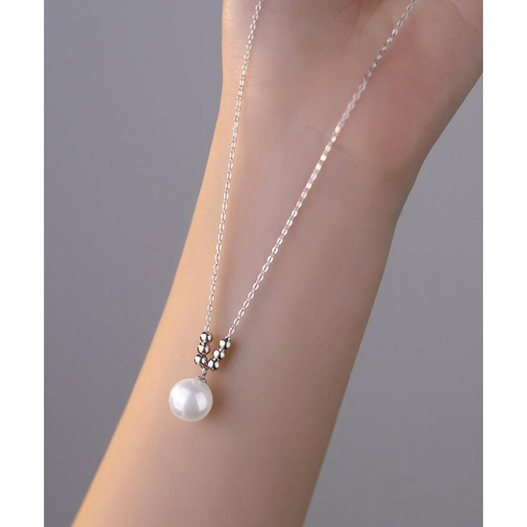 パール ネックレス 一粒 通販 ペンダント 首飾り ジュエリー アクセサリー レディース フォーマル かわいい おしゃれ 可愛い オシャレ 大人っぽい 上品 シルバー パールネックレス nec-0500 ダイヤモンドハーツ Diamond Hearts シルバー ・