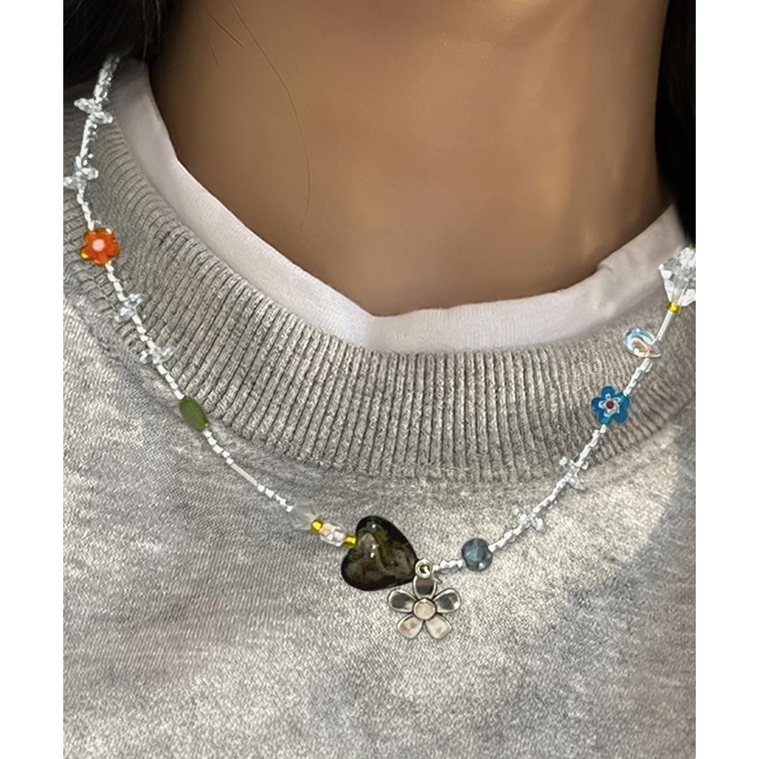 ネックレス ビーズ レディース 通販 ダイヤモンドハーツ nec-1650 Diamond Hearts アクセサリー ビーズネックレス 誕生日 彼女 女性 おしゃれ かわいい 夏 サマー カジュアル ブランド ギフト プレゼント プチプラ 中学生 高校生 シルバー ・