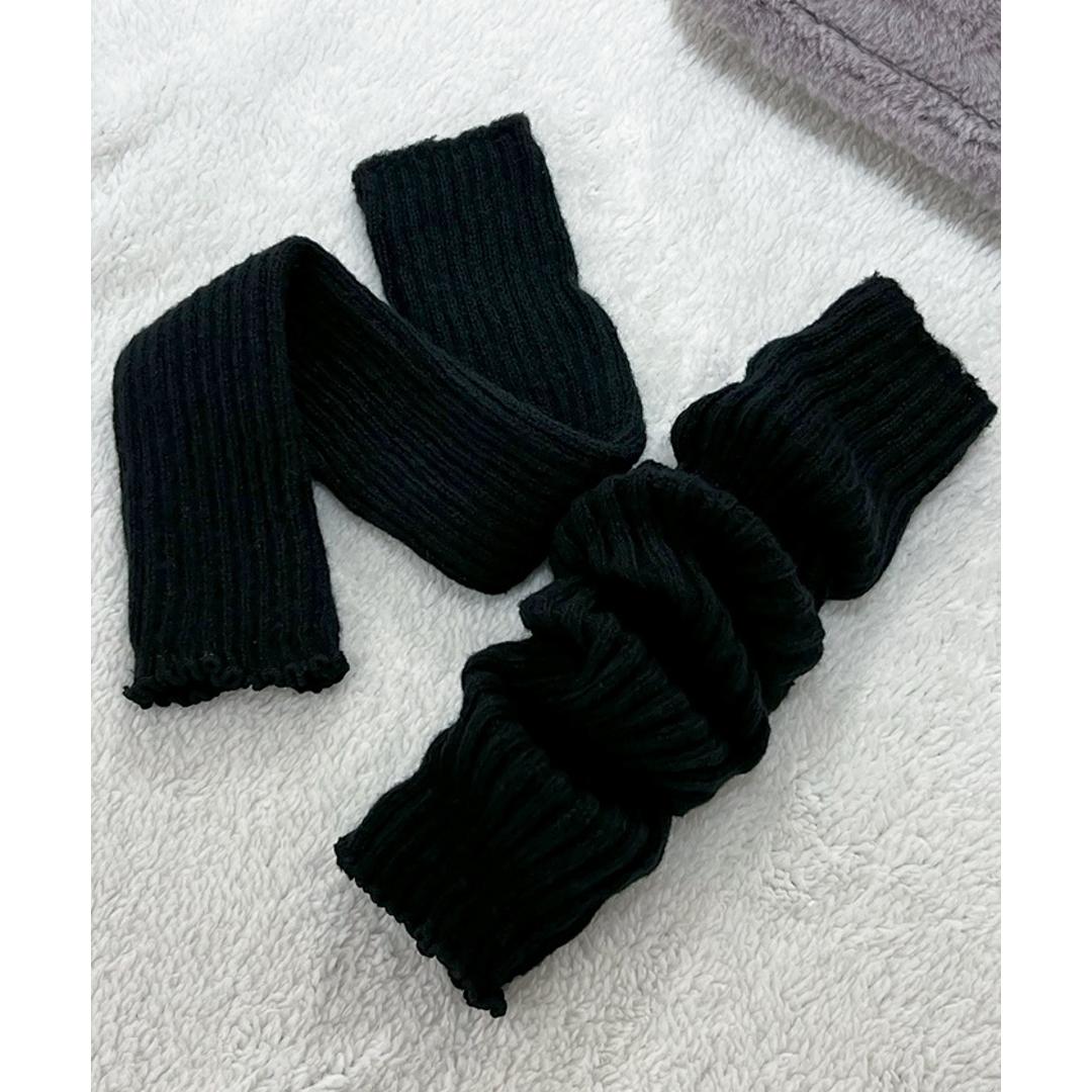 レッグウォーマー 45cm 通販 ニットレッグウォーマー レッグ ウォーマー レッグウオーマー レッグウェア 足首ウォーマー ニット diamond hearts ダイヤモンドハーツ レディース 靴下 ソックス ルーズソックス 防寒 秋冬 冷え対策 ブラック ・