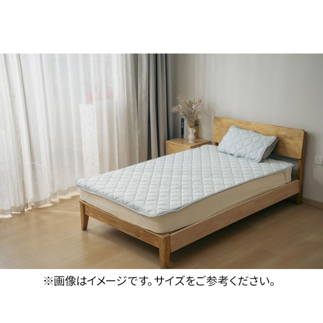 敷きパッド 冷感 クイーン 通販 冷感敷きパッド ベッドパッド 冷感マット 敷きパット ベッドパット ひんやりマット 新冷感サラふわ 敷パッド 敷パット 接触冷感 涼感 冷たい 夏用 夏 涼しい クール 洗える クイーン用 涼感寝具 インテリア アイスグレー ・