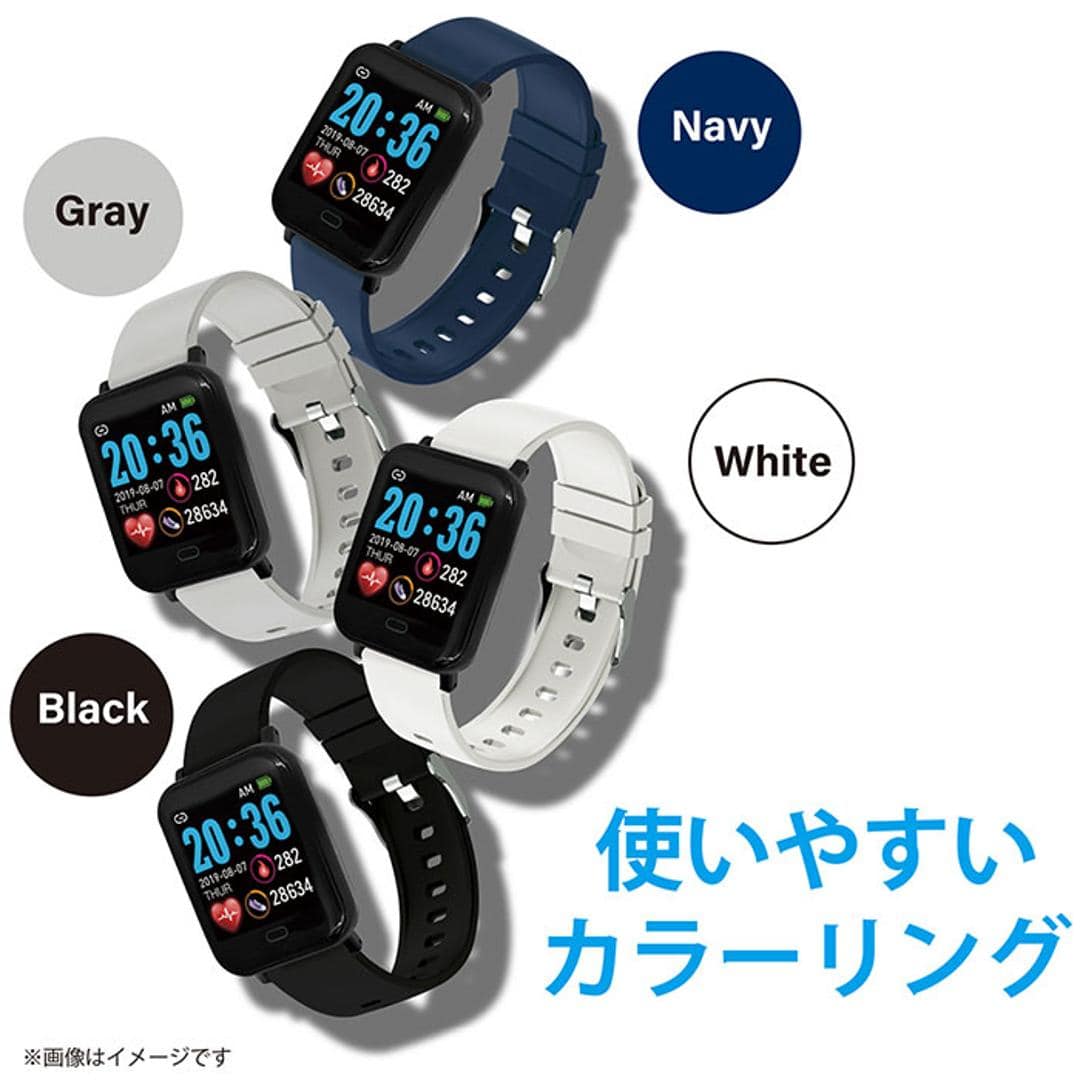 クレファー 腕時計 CREPHA TS-SMW002 通販 スマートウォッチ スポーツウォッチ デジタル シリコン メンズ レディース デジタルウォッチ T-SPORTS 時計 防水 抗菌 紛失防止 おしゃれ 運動 ジム スポーツ トレーニング ブラック ・