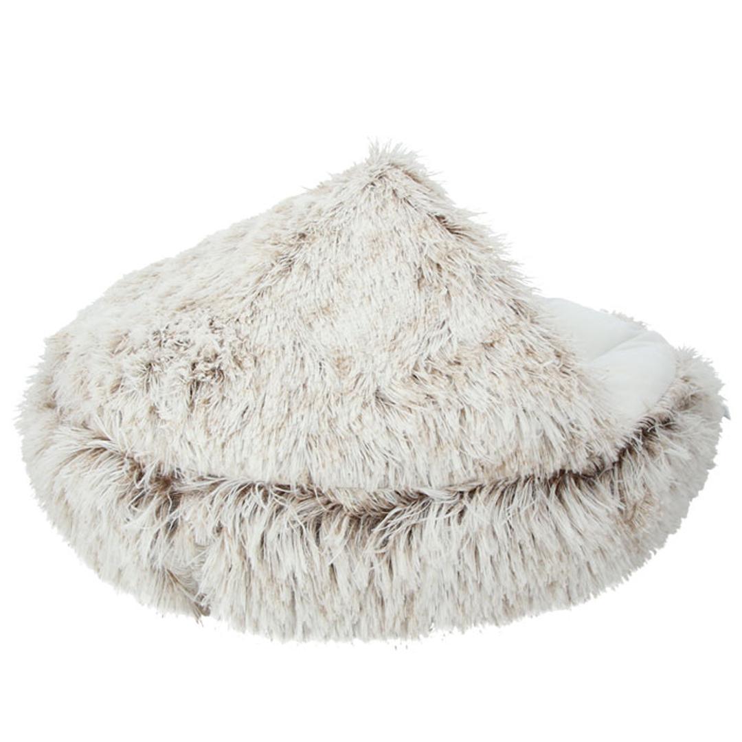 ペット ベッド ドーム 型 通販 丸型 クッション ベーシック フェイクファー ロングファー マカロン ドーム型 マカロンベッド 冬ベッド 冬用ベッド 滑り止め付き ふかふか ふわもこ ふわふわ ブラウン グレー ピンク かわいい イヌ いぬ 犬 ねこ ネコ 猫 イヌ用 いぬ用 犬用 ピンク 【即日発送】ベーシック