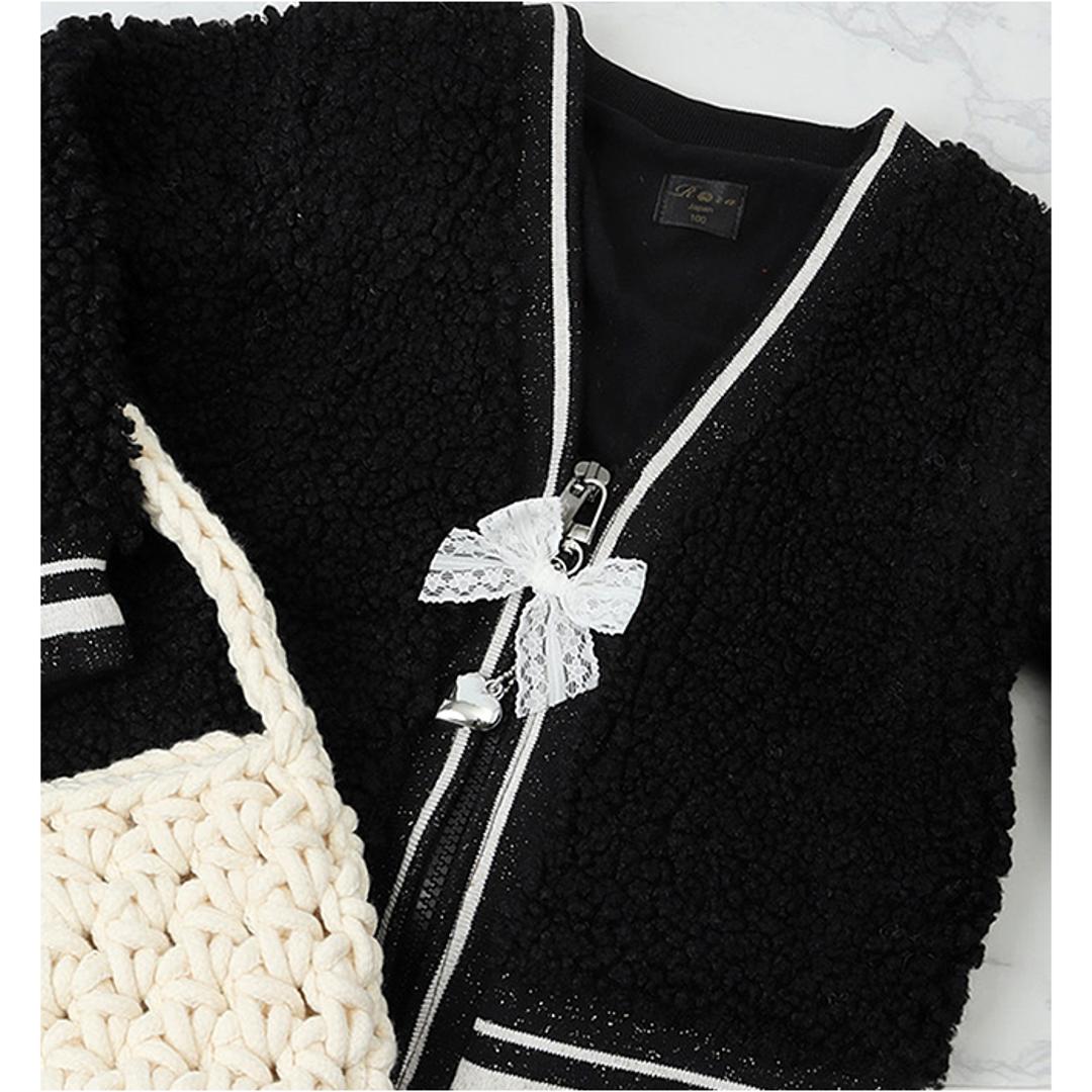 RORA キーリング 通販 ローラ エヴリン キーホルダー キーチャーム バッグチャーム ナスカン リボン レース ハート チャーム シルバー おしゃれ かわいい キッズ 子供 こども 子ども 女の子 女子 レディース ファッション雑貨 キッズファッション ピンク ・