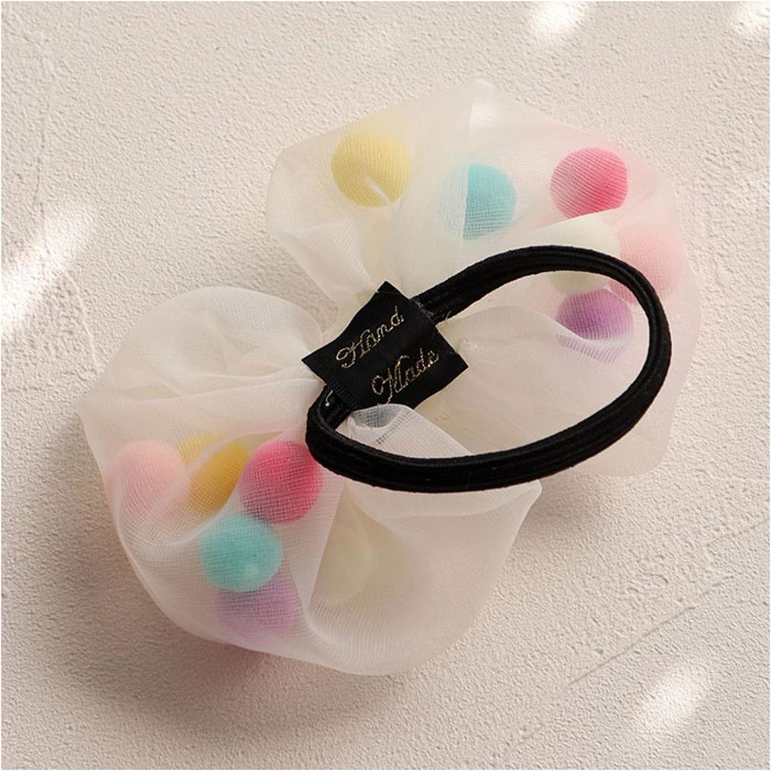 RORA ヘアゴム 通販 ローラ ドロシー 髪ゴム ヘアアクセサリー 髪飾り キッズ 子供 子ども こども 女の子 女子 リボン ポンポン かわいい おしゃれ カジュアル フォーマル 入園式 卒園式 入学式 卒業式 結婚式 発表会 キッズファッション ホワイト ・