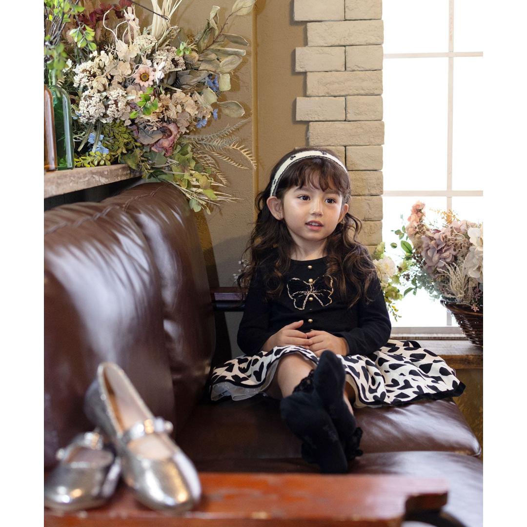 Rora 子供服 スカート 通販 アゲハ ハート柄スカート フレアスカート チュールスカート キッズ 女の子 女子 ハート カジュアル パーティー お出かけ 誕生日 記念日 かわいい オシャレ 可愛い おしゃれ ボトムス 子ども服 キッズファッション ブラック 110cm