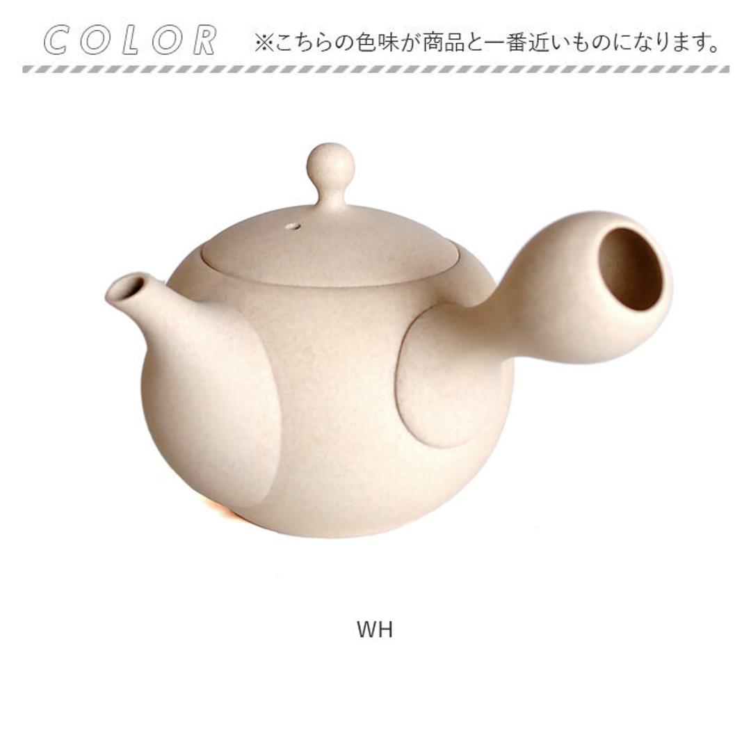 急須 丸型 ロクサン 丸型急須 通販 おしゃれ ティーポット 日本製 取っ手 お茶 かわいい ギフト きゅうす シンプル 茶器 ポット 贈り物 常滑焼 来客用 和モダン 和食器 オシャレ 台所用品 ティータイム ティーウェア WH ・