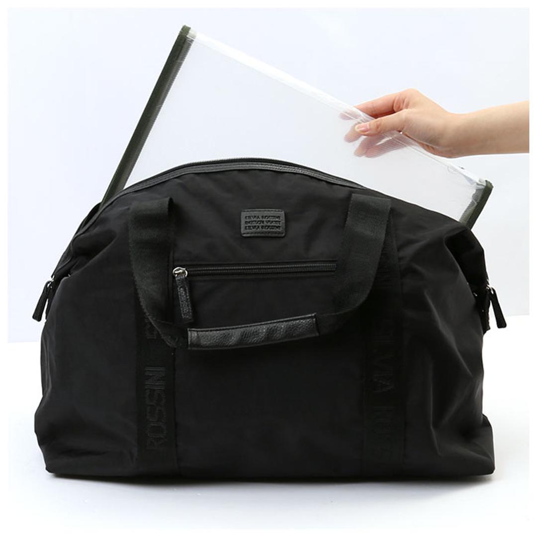 ADEL アデル ボストンバッグ 通販 キャリーオンバッグ 大容量 2WAY 軽量 キャリーオン ショルダー ショルダーバッグ 肩掛け 紐付き 無地 シンプル 底鋲付き ナイロン おしゃれ 旅行 ブラックブラック ・