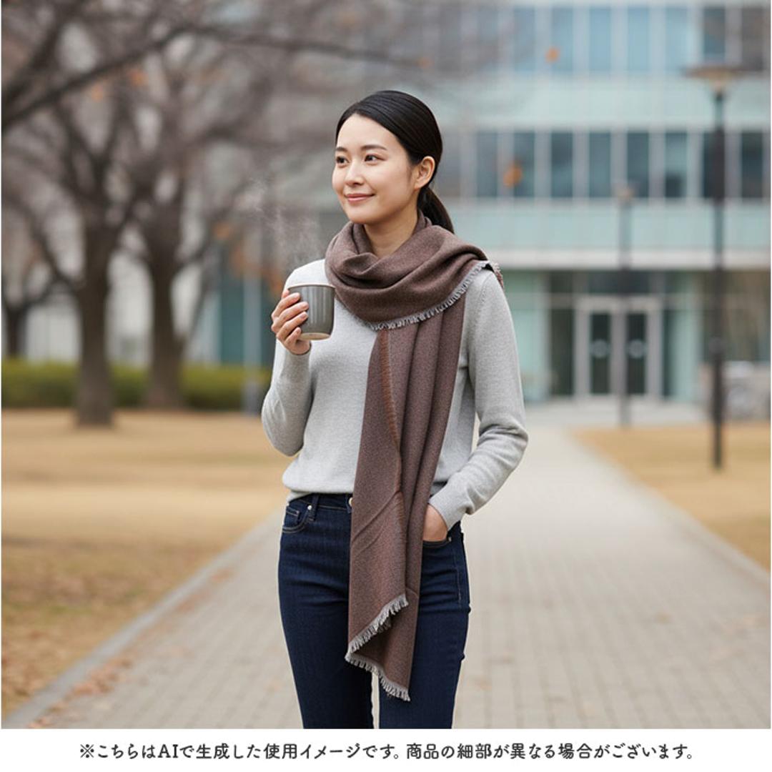 アルパカ ガーゼストール 通販 ストール ガーゼ ショール マフラー ネックウォーマー 大判 ひざ掛け 滑らか 軽い 柔らかい やわらかい あったか あたたかい 暖かい シンプル 無地 レディース メンズ 男女兼用 冬 ギフト 贈りもの ブラウン ・