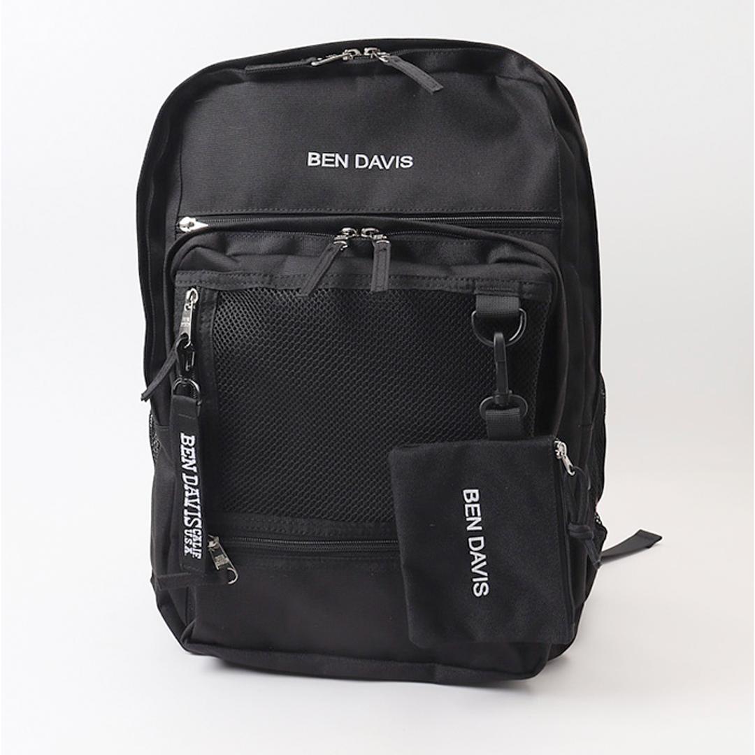 リュック BEN DAVIS ベンデイビス BDW-8411 通販 リュックサック バックパック デイパック 大容量 A4 レディース メンズ 通学 通勤 女子 男子 大学生 中学生 高校生 黒 ブラック 撥水 旅行 おしゃれ PC 15インチ 男女兼用バッグ BLACK/WHITE ・