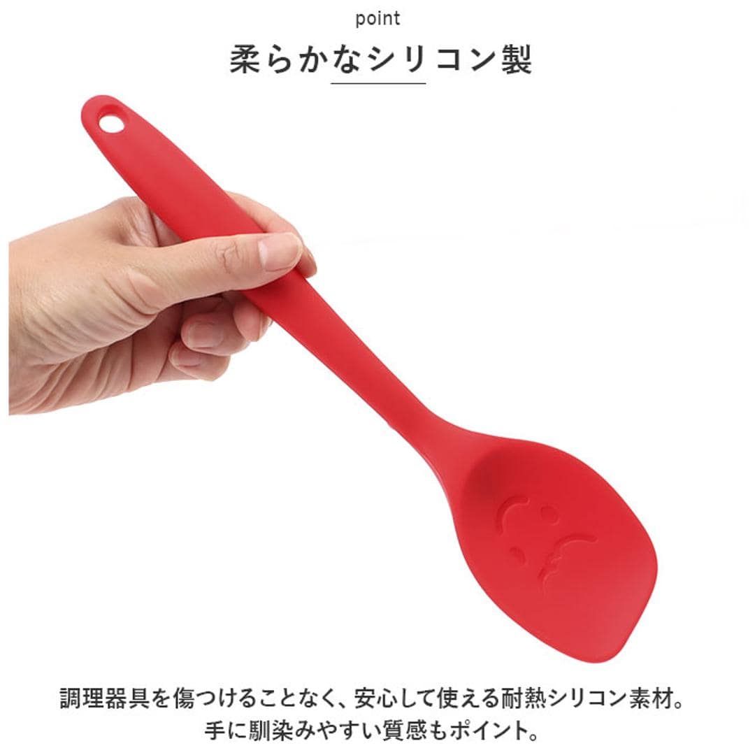 シリコンスプーン 料理 通販 これは便利 ラクラク調理スプーンセット クッキングスプーン フライ返し 調理スプーン スプーン 大 ビッグスプーン 取り分けスプーン サービングスプーン お玉 おたま さじ 匙 キッチンツール 調理器具 キッチン用品 台所用品 レッド ・