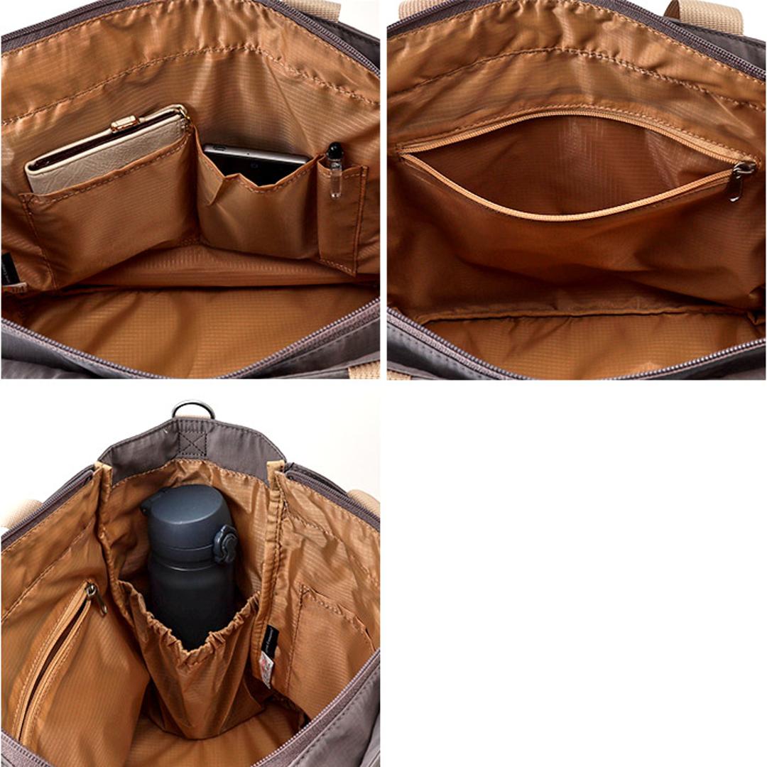 アネログランデ トートバッグ GTM0973 anello GRANDE 通販 ショルダーバッグ マザーズバッグ 2way トートバック 斜めがけバッグ 肩掛け ナイロン レディース メンズ A4 通勤 通学 撥水 10ポケット 軽量 軽い SABLE BK.ブラック ・