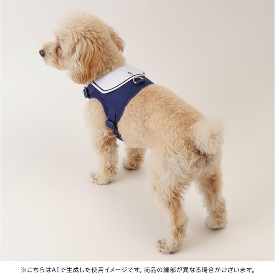 ハーネス 小型犬 セーラー服 通販 犬用ハーネス 犬ハーネス ドッグハーネス 胴輪 犬 Marine マリン 犬用 ペット用 小型犬用 散歩 簡単装着 抜けない NATURAL design ナチュラルデザイン 可愛い かわいい おしゃれ ネイビー XSサイズ