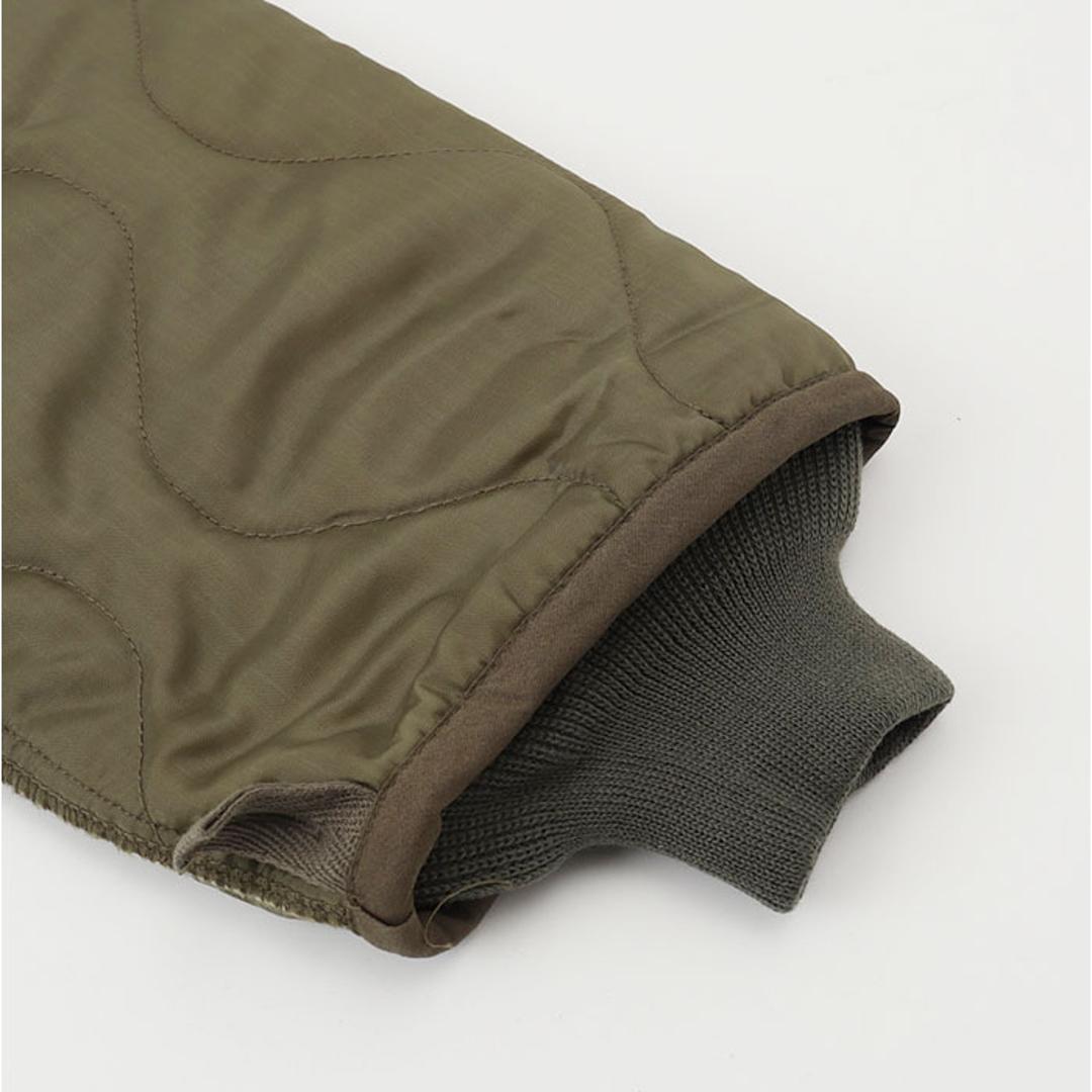 HOUSTON M-51 通販 キルティングコート キルティングジャケット キルティング ブルゾン アウター キルト ヒューストン ジャケット コート 秋冬 メンズ レディース 防寒 中綿 ノーカラー ミリタリー ゆったり あったか カジュアル おしゃれ BLACK Sサイズ