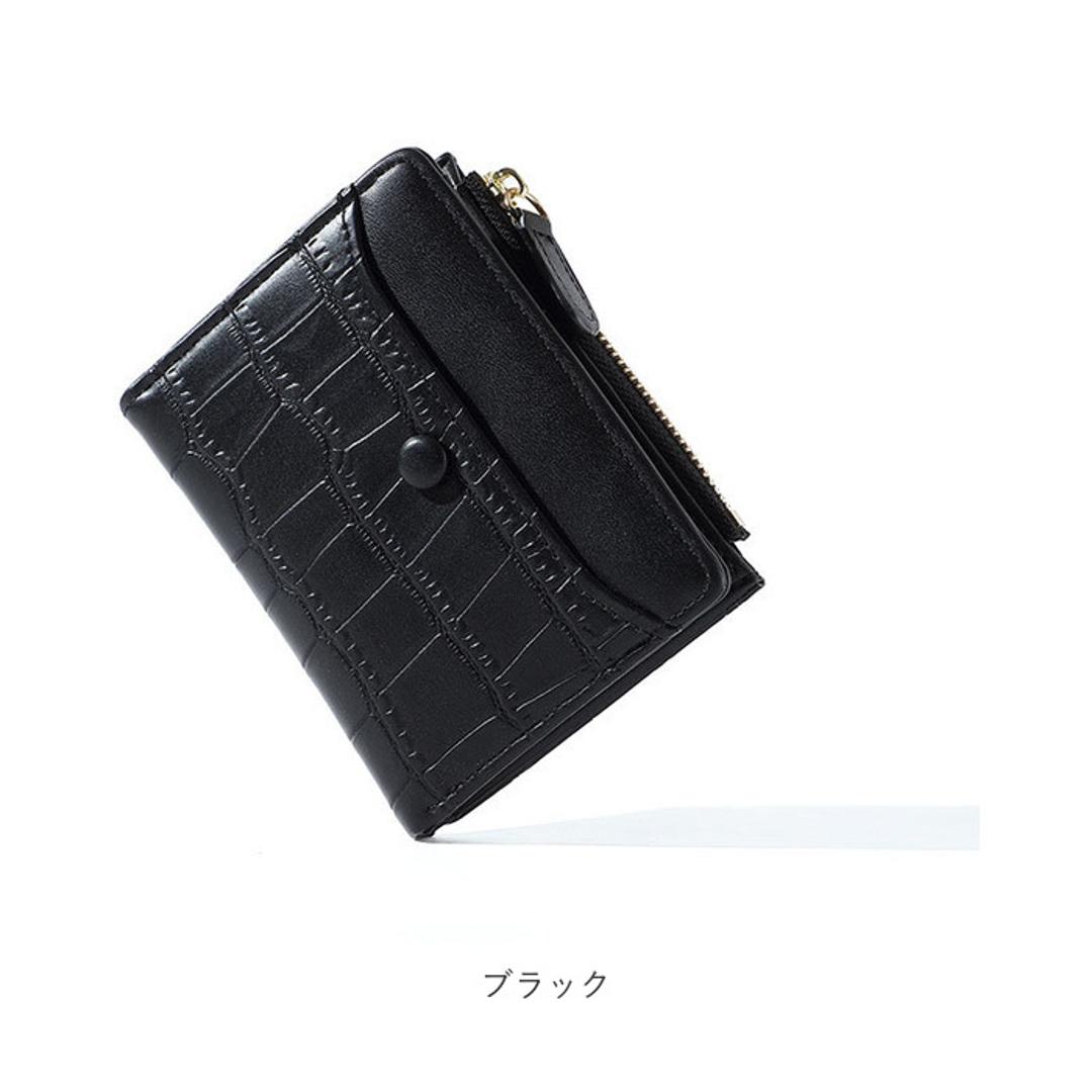 財布 二つ折り レディース 通販 小銭入れ 二つ折り財布 ミニ財布 ミニウォレット サイフ さいふ 小さい ミニ ウォレット セカンド財布 カード カード入れ コンパクト ファスナー PUレザー フェイクレザー ピンク ・