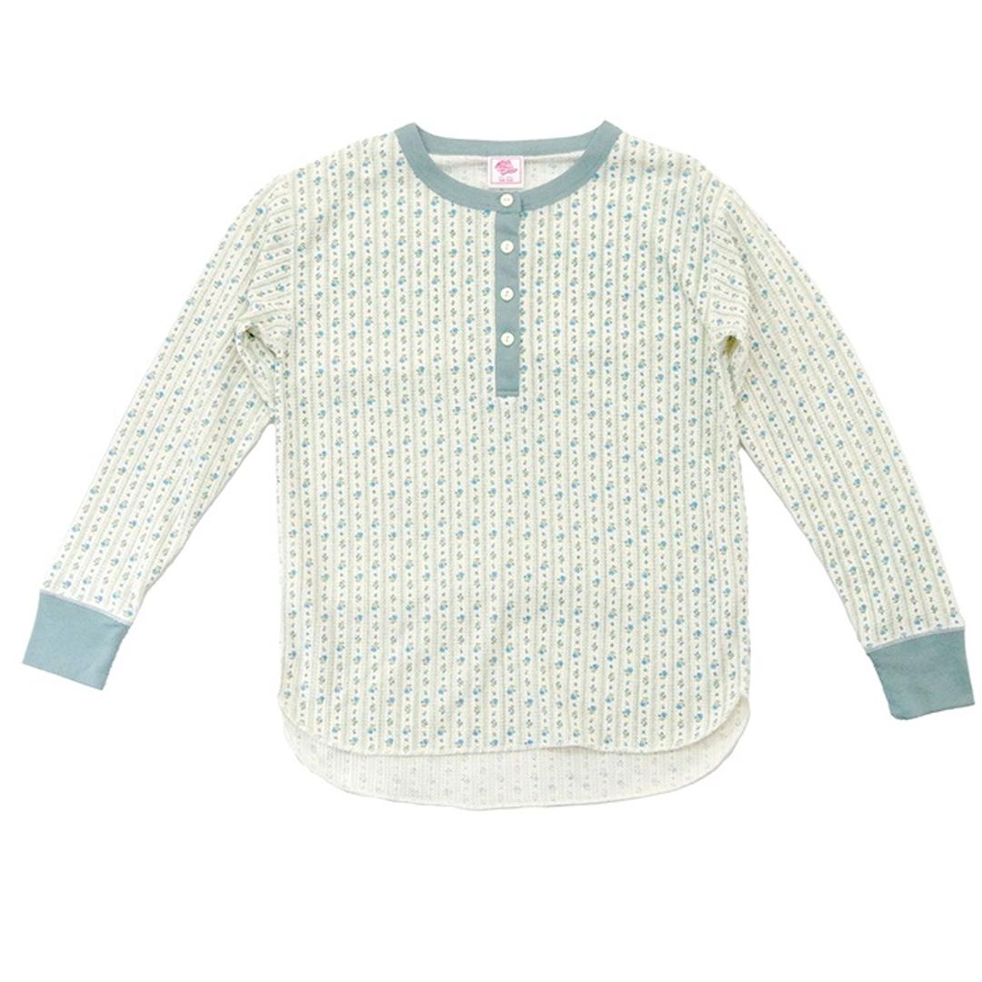 JEMORGAN サーマル レディース 通販 ジェーイーモーガン JE130-59S クレリック ヘンリーネック ワッフル ロンT Tシャツ 長袖Tシャツ カットソー 長袖 トップス ワッフル生地 パック入り おしゃれ シンプル レディースファッション ピンク(34) ・