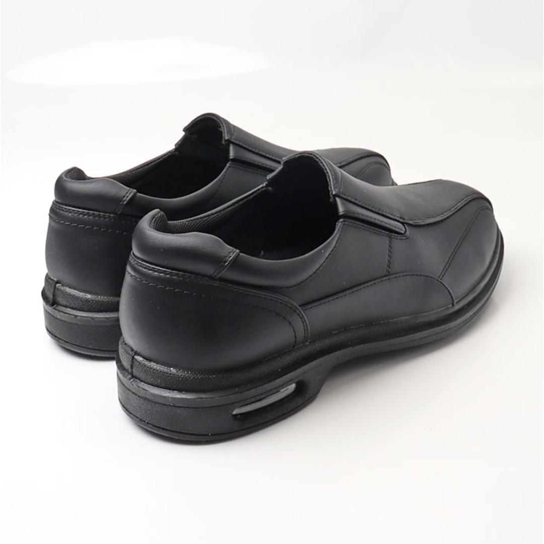 ビジネスシューズ メンズ 通販 ウォーキングシューズ ビジネス シューズ スリップオンシューズ スニーカー 幅広 スリップイン ローカットスニーカー カジュアルシューズ 合皮 フェイクレザー おしゃれ スリップインシューズ シンプル 男性 紳士靴 スーツ用 無地 BLACK 24.5cm