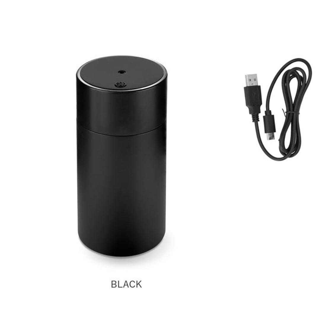 アロマディフューザー 水なし 通販 ネブライザー ネブライザー式 ディフューザー 水を使わない アロマ アロマオイル おしゃれ シンプル アロマオイル対応 LEDライト付き 室内 寝室 リビング 車内 車 エッセンシャルオイルディフューザー KNA88114 KNA88115 芳香器 WHITE ・