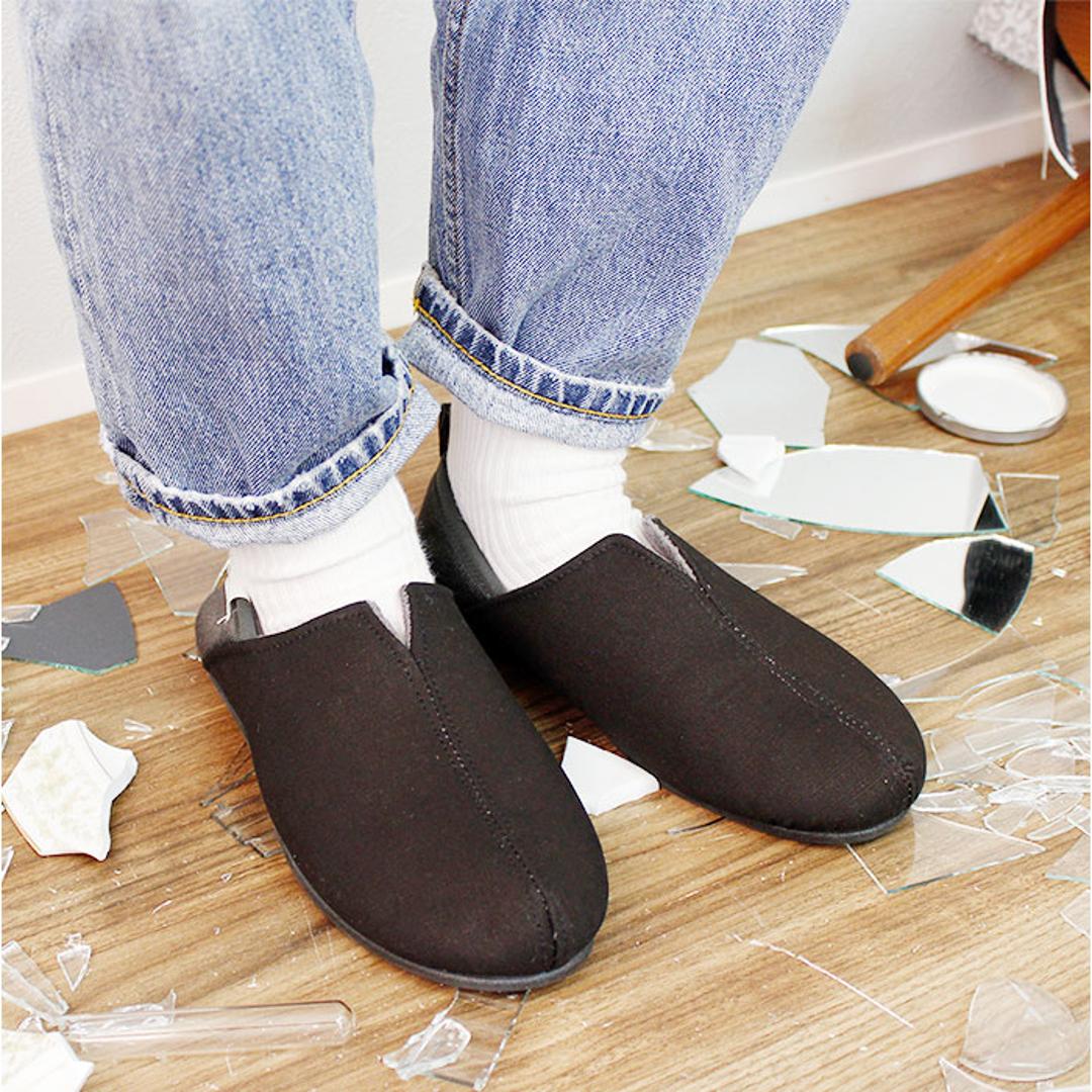 防災スリッパ 踏み抜き防止 通販 防災ルームシューズ スリッパ 防災 携帯スリッパ 折らない ルームシューズ バブーシュ 室内履き ルームスリッパ 防災グッズ 非常時 安全 ガラス片 災害 地震 避難 おしゃれ Kateva Guard KTV-G 防災用品 BE/ベージュ Mサイズ(21.5~23.5cm)