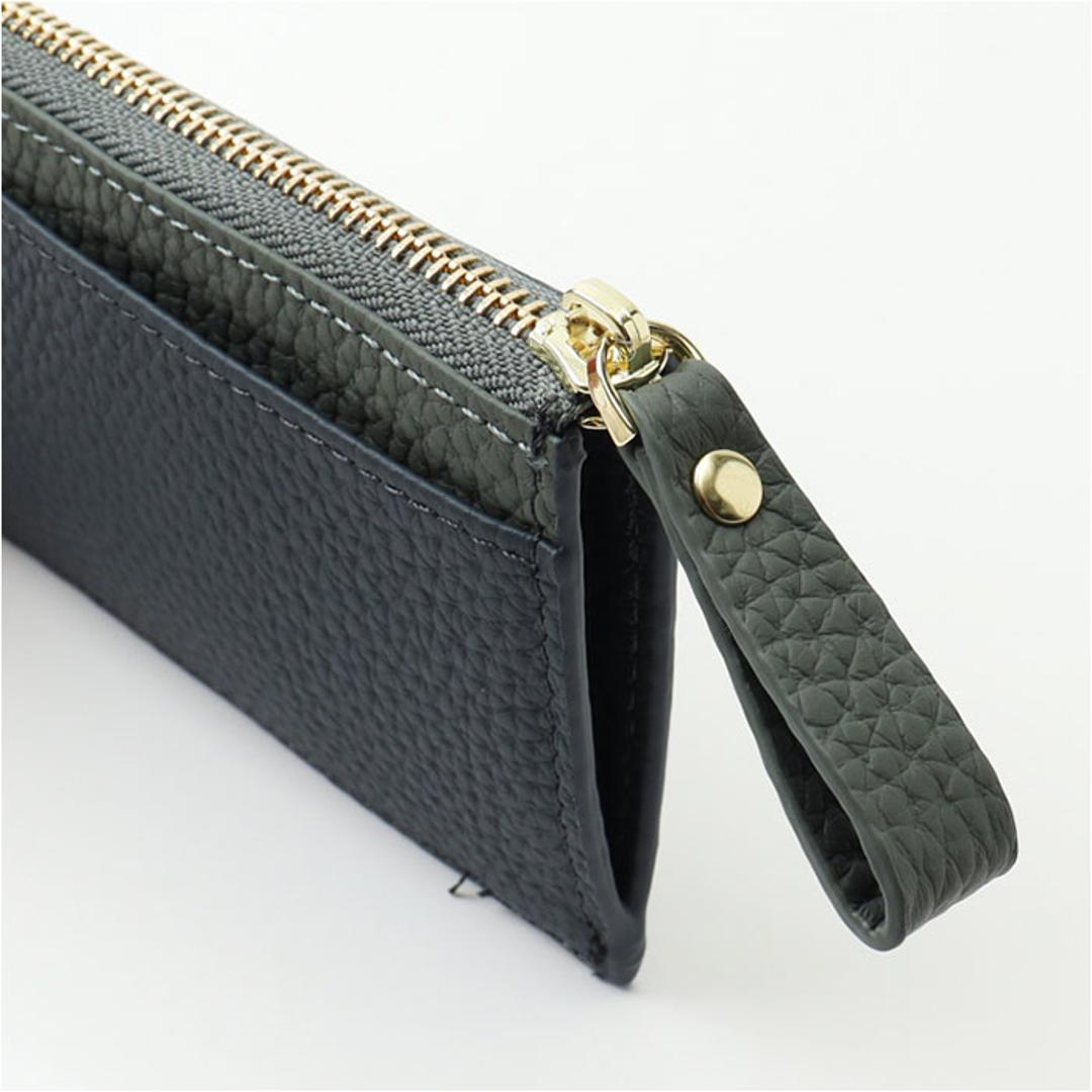 Melody メロディー カードケース レザー 12814 通販 カード入れ コイン入れ 小銭入れ コインケース お財布 財布 さいふ サイフ 牛革 ファスナーポケット カード ポケット 薄い シンプル 無地 ベーシック 男女兼用レディース メンズ ワインレッド×ブラック ・