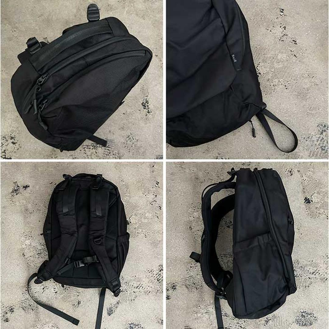 NoiR ノアール リュック N25007 通販 リュックサック バックパック デイパック メンズ 小さめ 14L A4 通学 通勤 撥水 ナイロン カジュアル 軽量 軽い PC収納 パソコン レインカバー 旅行 アウトドア キャリーオン 黒 ブラック 01Black ・