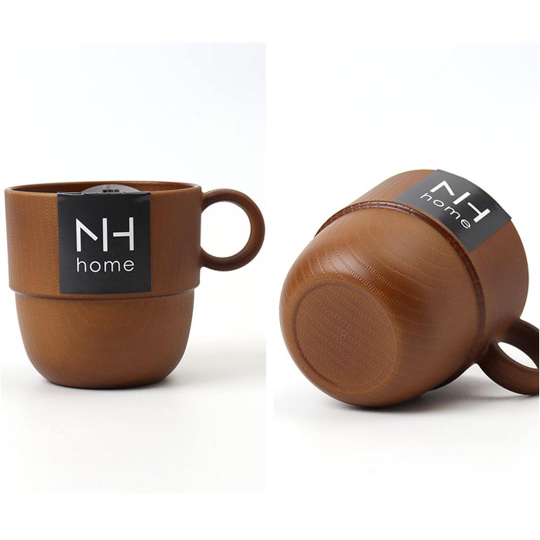 NH home エヌエイチホーム カップ 木目 通販 日本製 国産 マグカップ コップ 食器 和食器 スタッキングカップ 軽い 軽量 丈夫 小さい 小さめ 洗いやすい 電子レンOK 食洗機OK 割れにくい キッズ 大人 カフェ キッチン用品 ナチュラル ・