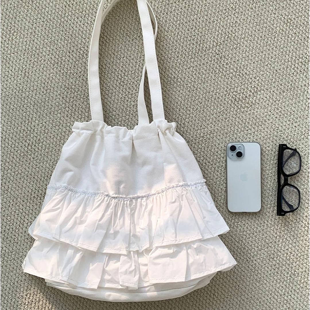 トートバッグ レディース 軽量 通販 肩掛けトートバッグ おしゃれ トートバック 肩掛けバッグ キャンバストートバッグ A4 肩掛けカバン 肩掛け鞄 マザーズバッグ フリル 大きめ 大容量 ママバッグ オシャレ レディースバッグ 通勤 通学 かわいい 可愛い ホワイト ・