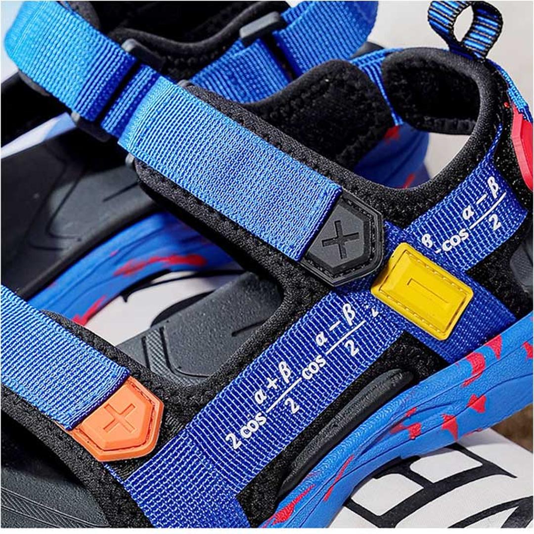 キッズ サンダル 男の子 通販 スポーツサンダル キッズサンダル シューズ 靴 くつ クツ スポサン 履きやすい おしゃれ 子供 子ども こども 子供用 男子 男児 子供靴 子供くつ ボーイズ 小学生 アウトドア 川遊び 水遊び 歩きやすい 夏 サマー ブラック×ブルー 【即日発送】28(17.5cm)