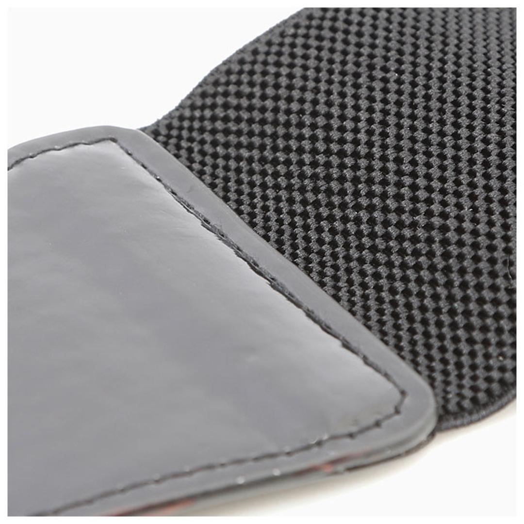 ベルト レディース 太 通販 ゴムベルト おしゃれ ゴム 太い 6cm 幅 フリーサイズ 3段階 サイズ調整 大きいサイズ シンプル バックル ウエストマーク ワンピース パーティー ドレス ファッショングッズ ファッション雑貨 ファッション小物 レッド ・