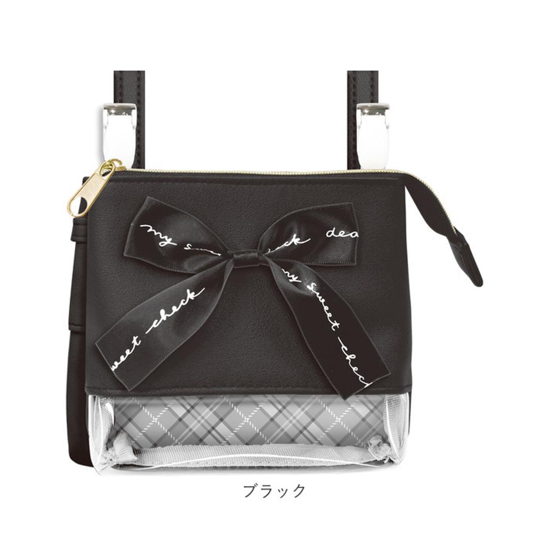 移動ポケット ショルダー付き 通販 ショルダーポシェット ポシェット ポケット 小物入れ ショルダーポーチ ポーチ マルチポッケ マルチポーチ ハンカチ入れ ティッシュ入れ 収納 ショルダー 取り外し可能 リボン 大きい かわいい 可愛い 子供用 キッズ 女の子 ピンクベージュ ・