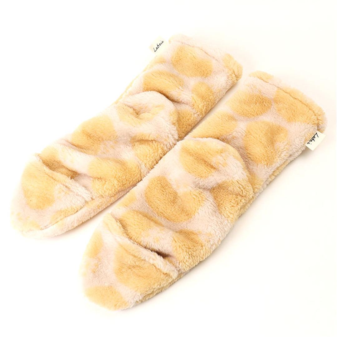 おやすみソックス 通販 おやすみ靴下 ルボア Le bois レッグウォーマー つま先開閉 ルームソックス 靴下 ソックス レディース 冷え対策 あったか 暖かい 夜用 もこもこ 温活 保温 おやすみ ゆったり レッグウェア ルームウェア ナイトウェア 無地アイボリー ・