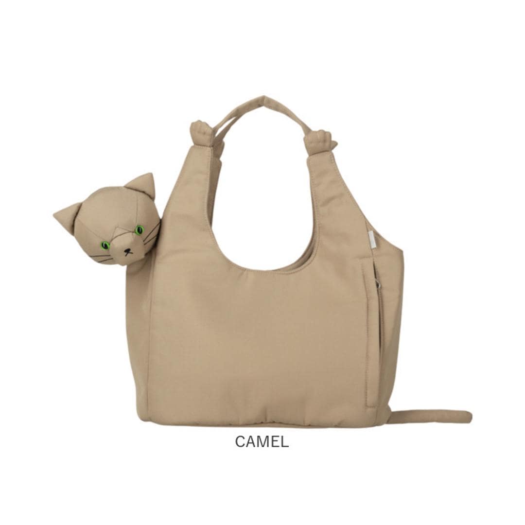 ROOTOTE ルートート トートバッグ 1034 通販 トートバック 肩掛けバッグ 手提げバッグ 肩掛けカバン てさげかばん レディース 小さめ かわいい オシャレ 可愛い おしゃれ 猫モチーフ ねこ ネコ ブラブラネコ ラウンド ROUND レディースバッグ GRAY ・