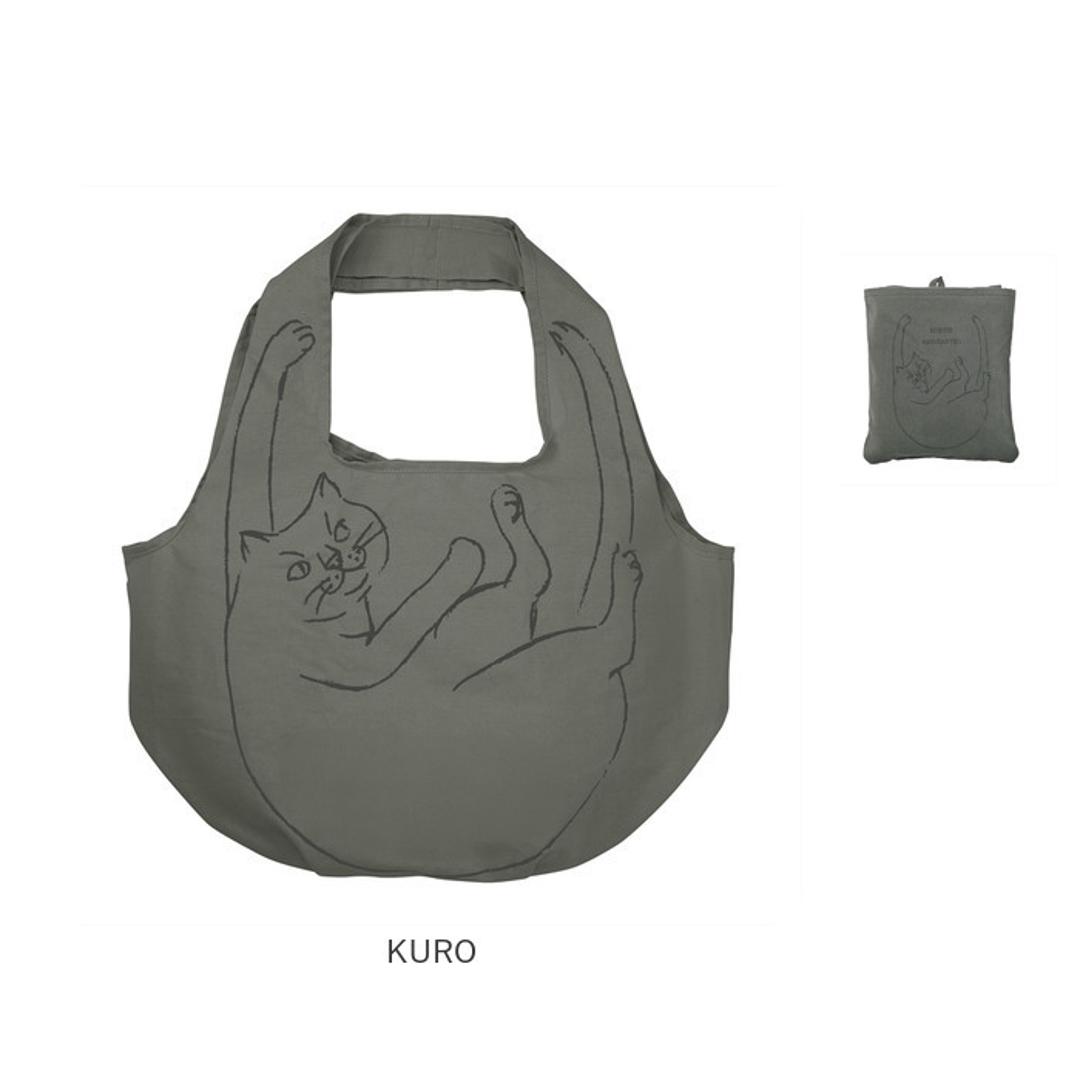 ルートート トートバッグ ROOTOTE 1188 通販 トートバック 肩掛けバッグ エコバッグ 買い物バッグ 折りたたみバッグ サブバッグ コンパクト 大きめ A4 大容量 レディース おしゃれ かわいい 通学 通勤 猫 ねこ 綿 ROUND ラウンド SHIRO ・