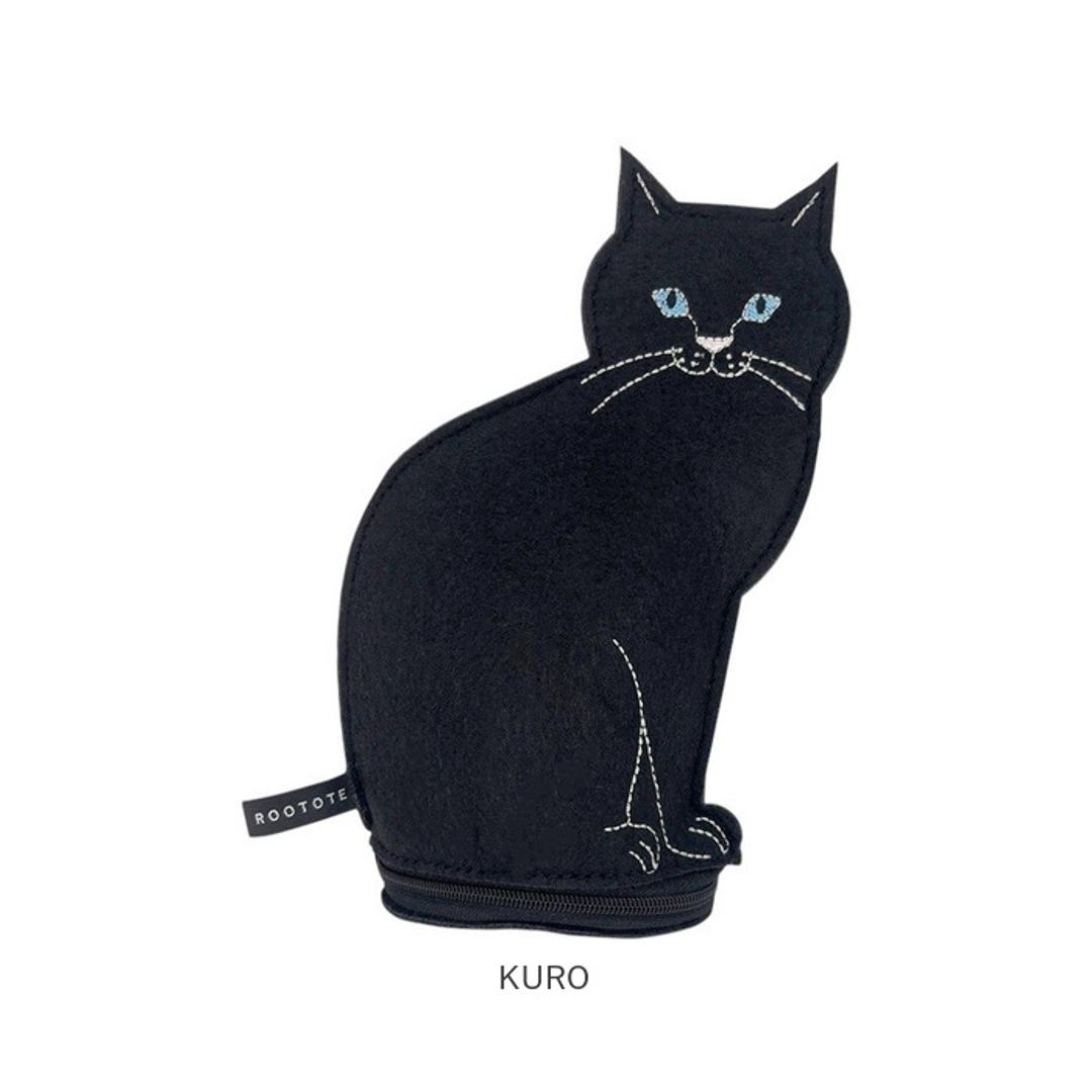 ルートート ROOTOTE ポーチ 3622 通販 ねこ 猫 ネコ 小物入れ コスメポーチ ペンケース メイクポーチ メガネケース レディース おしゃれ かわいい フェルト withROO ウィズルー ウイズルー オスワリネコ インテリア レディースバッグ SHIRO ・
