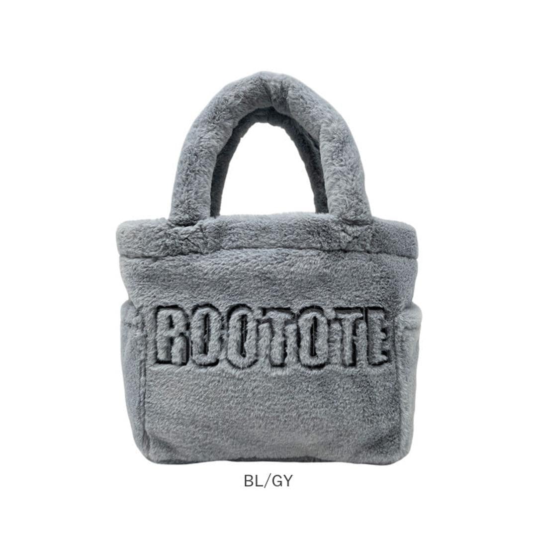 ROOTOTE ルートート トートバッグ 3637 通販 トートバック ハンドバッグ 手提げバッグ 手提げカバン 小さめ サブバッグ SQUARE スクエア シンプル 無地 ロゴ かわいい おしゃれ ふわふわ ふかふか マチあり 旅行 レディースバッグ IVORY ・