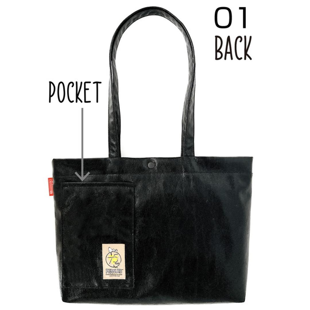 ルートート スヌーピー ROOTOTE 8445 通販 トートバッグ 肩掛けバッグ レッスンバッグ 手提げバッグ A4 通勤 通学 大きめ 横長 横型 キャラクター A-quatre アーキャトル SNOOPY 大人 かわいい おしゃれ 可愛い レディースバッグ Black ・