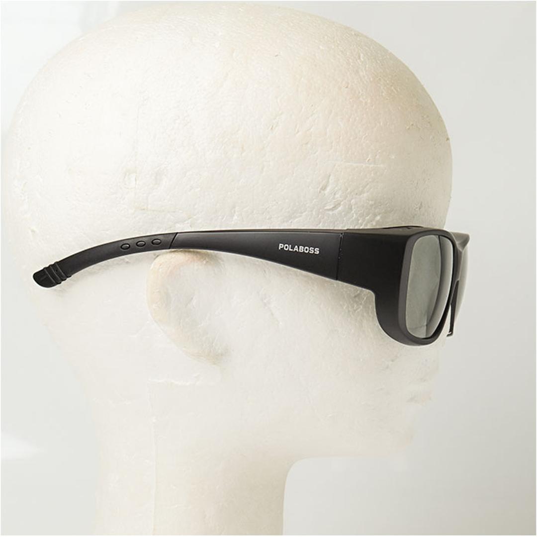 冒険王 サングラス 偏光 通販 偏光グラス ネオサンカバーII 偏光サングラス メガネ 眼鏡 めがね オーバーグラス メガネの上から 偏光機能付き UVカット ブルーライトカット ブルー光カット メンズ レディース 男性 女性 男女兼用 大人 ユニセックス 70.スモーク ・