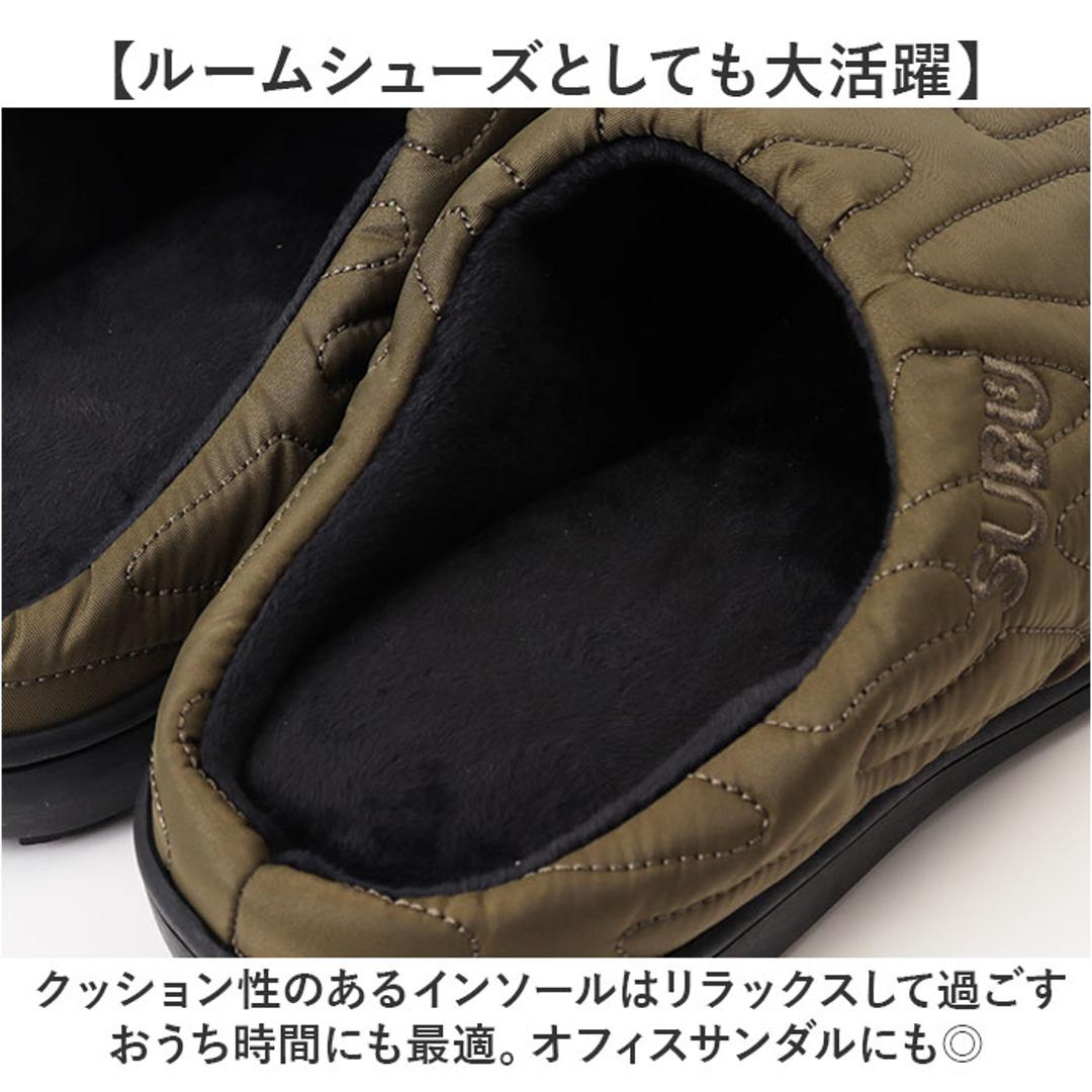 SUBU スブ サンダル 冬 通販 冬用サンダル 暖かいサンダル スリッパ スリッポン 外履き 室内履き サボサンダル ルームシューズ つっかけ 暖かい 軽い 軽量 冬用 キルティング Outline アウトライン レディース メンズ ユニセックス 男女兼用 ブラック 【即日発送】22-23.5cm