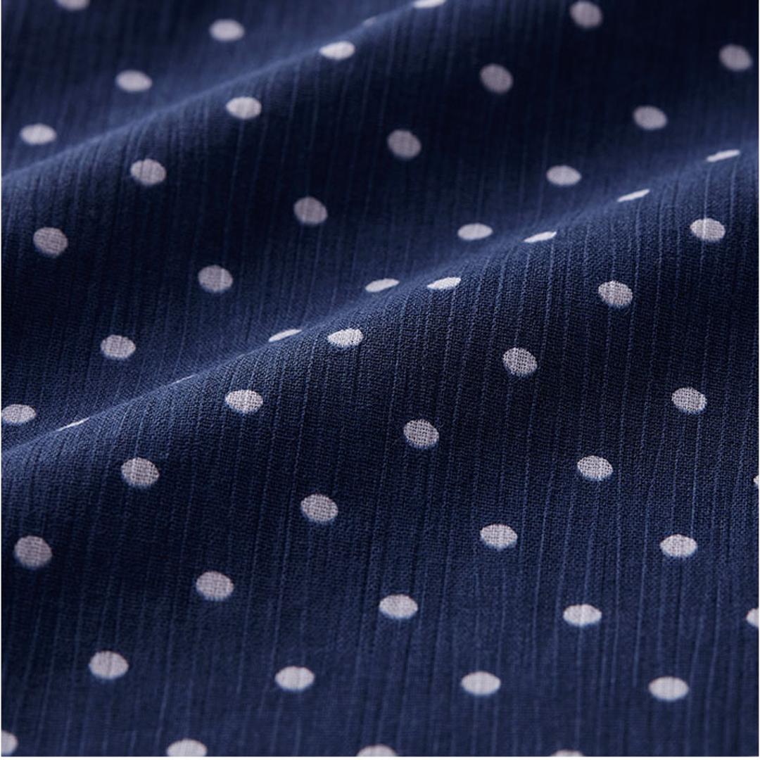 ルームウェア パンツ レディース 通販 日本製 リラックスパンツ 綿100 パジャマパンツ ホームウェア 部屋着 ホームパンツ ズボン コットン 高島ちぢみ 涼感ゆったり おしゃれ ボトムス 春 夏 薄手 洗える かわいい 吸水 速乾 ウエストゴム 楽ちん ネイビードット Mサイズ