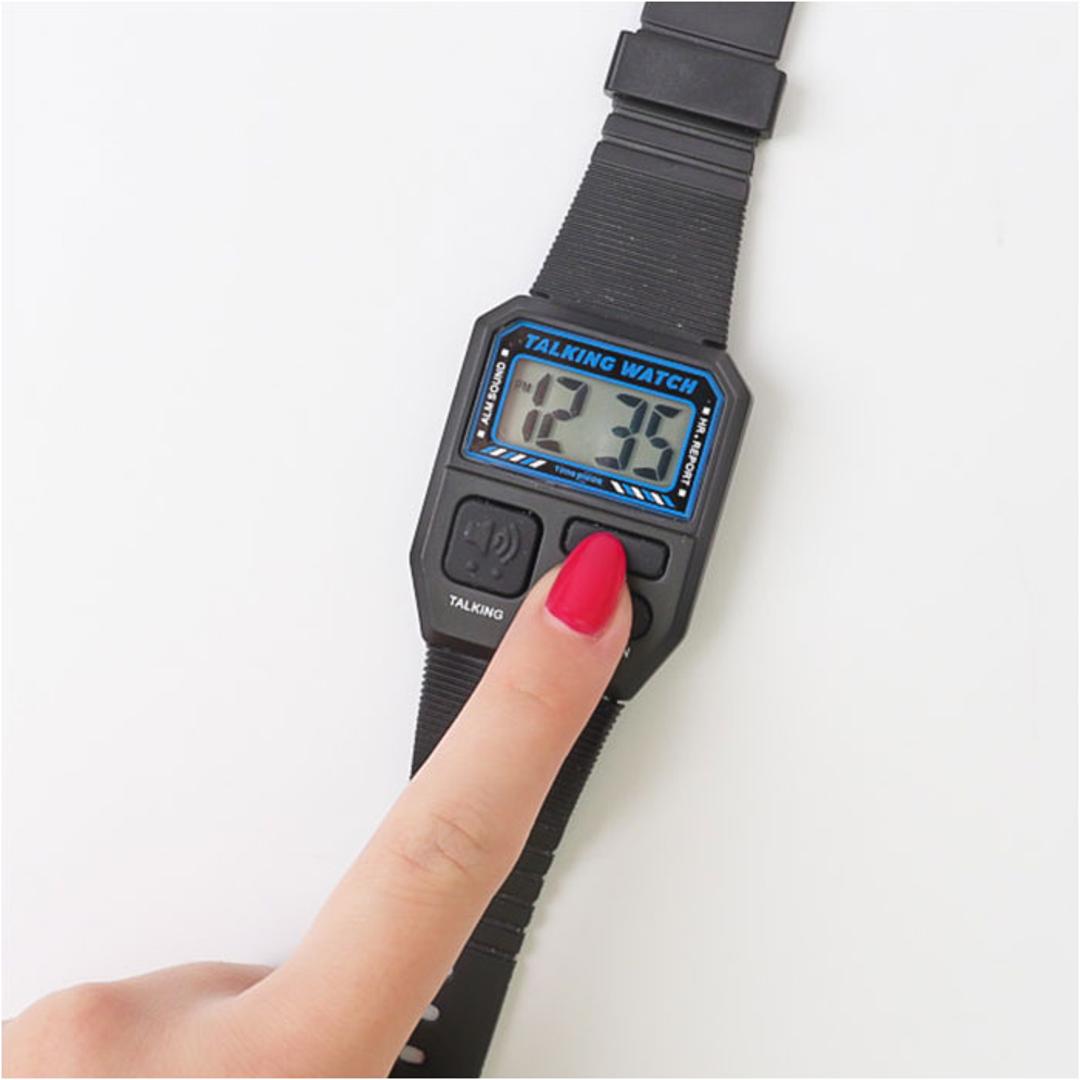 タイムピース 腕時計 トーキングウォッチ TPW101T デジタル 通販 腕時計メンズ 腕時計レディース 時計 とけい ウォッチ Watch Time Piece デジタルトーキングウォッチ ブランド 男女兼用 ユニセックス シンプル ギフト 贈り物 ブラック ・