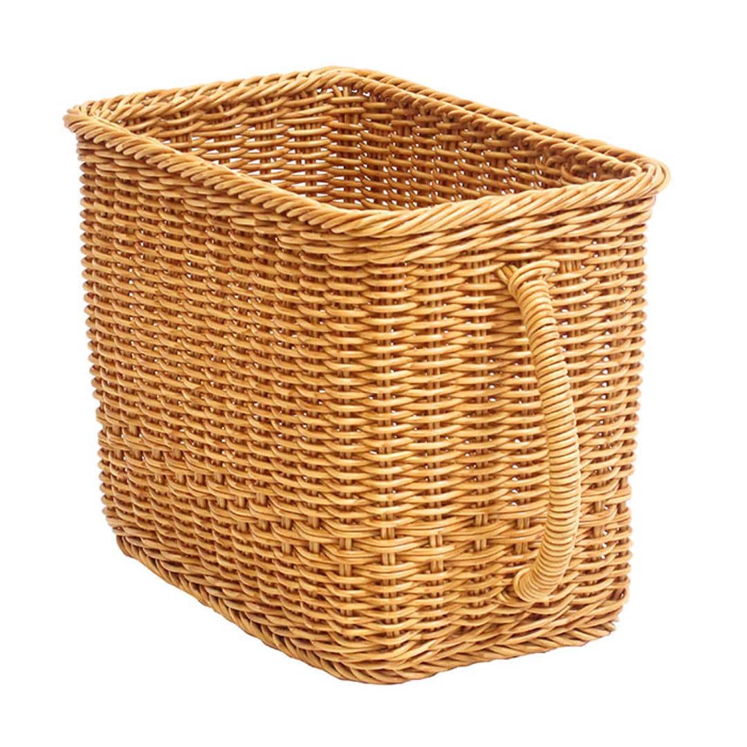 ユティル バスケット 通販 ナイール UTILE キッチンストッカー Lサイズ カゴ かご 籠 水洗い 洗える カゴバスケット 収納かご 収納バスケット キッチン収納 取っ手付き 持ち手付き ナチュラル かわいい おしゃれ かご編み 台所 インテリア 収納 ナイール ・