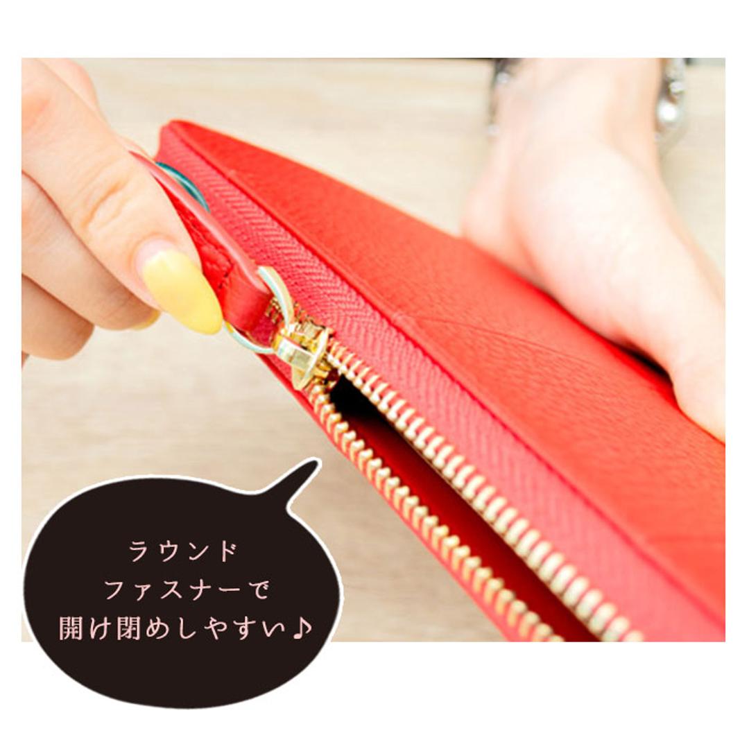 財布 レディース 長財布 大容量 通販 ブランド RafiCaro 牛革 ラウンドファスナー 小銭入れ ギャルソン ウォレット 使いやすい ガバッと開く カード収納 じゃばら おしゃれ シンプル 無地 カラフル ギフト プレゼント BLACK ・