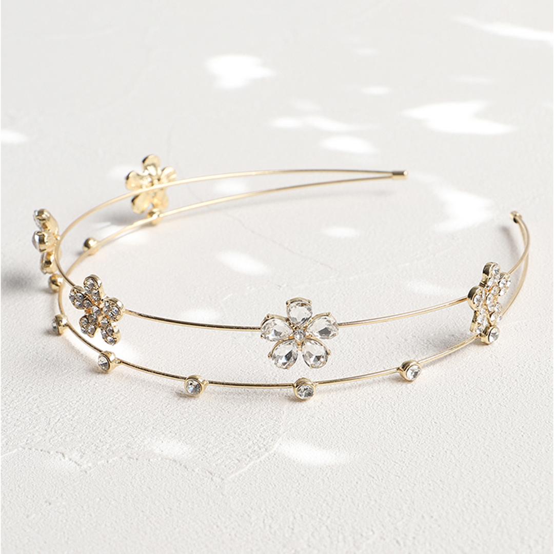 RORA カチューシャ 細め 通販 ローラ アメリア ヘッドドレス ヘアアクセサリー 髪飾り キッズ 子供 子ども こども 女の子 女子 花 お花 キラキラ フォーマル おしゃれ かわいい 入園式 卒園式 入学式 卒業式 発表会 結婚式 キッズファッション ゴールド ・