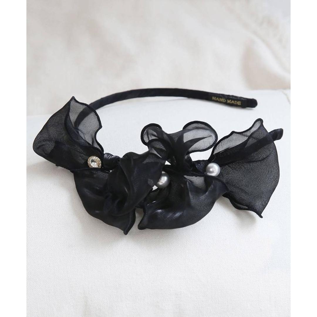 カチューシャ キッズ リボン 大きめ 通販 ヘッドドレス 髪飾り 女の子 子供 子ども こども セレモニー 入学式 結婚式 卒園式 卒業式 ピアノ発表会 フォーマル かわいい おしゃれ ヘアアレンジ ヘアーアクセサリー ヘアアクセサリー キッズファッション ブラック フリー