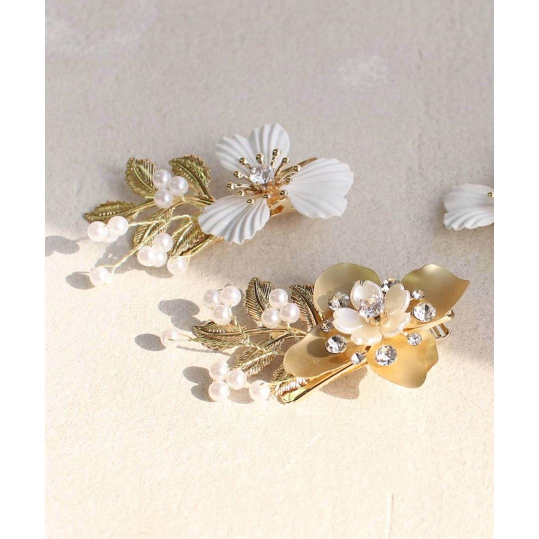 Rora ヘアクリップ キッズ 3個セット 通販 ローレン 花冠 髪飾り 髪留め 花 フラワー ゴールド 女の子 子供 子ども こども フォーマル 大人っぽい 上品 結婚式 パーティー 発表会 卒園式 入学式 七五三 誕生日 かわいい おしゃれ ヘアアクセサリー ヘアクリップ フリー