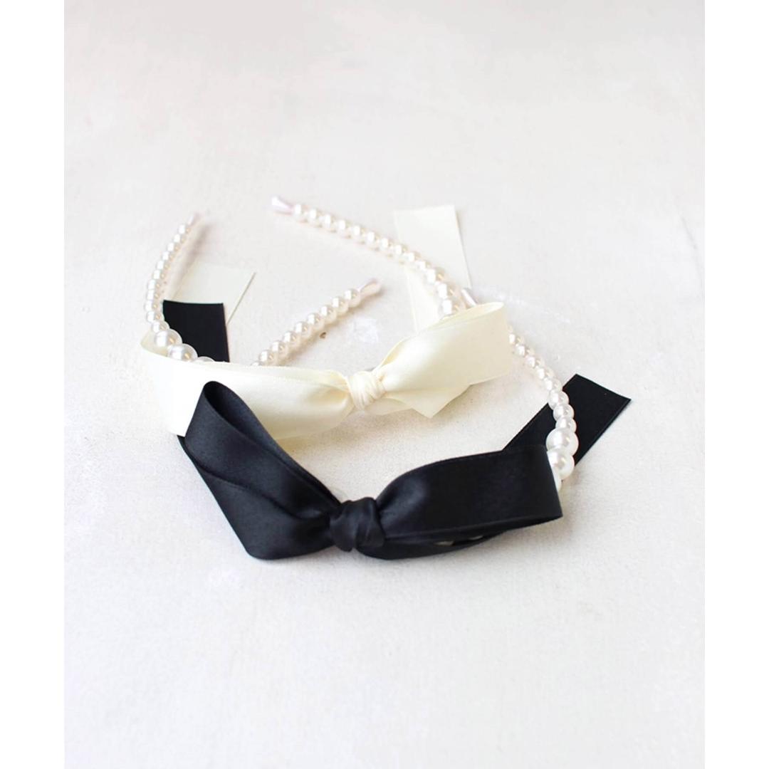 Rora カチューシャ 通販 リボン パール 68272302 髪飾り ヘッドドレス 子供 女の子 フォーマル 可愛い おしゃれ 発表会 入園式 卒園式 入学式 子ども用アクセサリー ヘアアレンジ ヘアーアクセサリー ヘアアクセサリー キッズファッション ブラック フリー