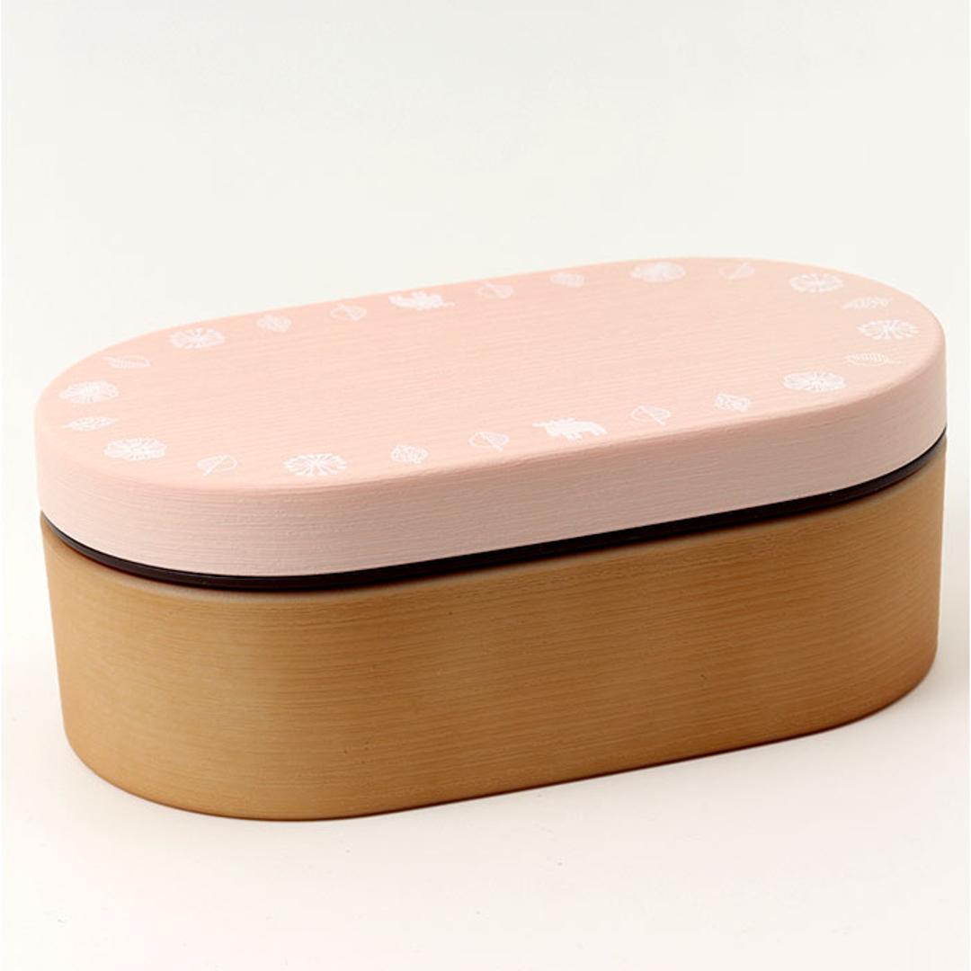 moz ランチボックス モズ 通販 日本製 弁当箱 小判型弁当箱 お弁当箱 1段 一段 女子 大人 おしゃれ 中ふたを外して 電子レンジ対応 中ふた以外 食洗機対応 女性 女の子 北欧 Nyttliv 木目調 お弁当グッズ 大人用弁当箱 キッチン用品 アイボリー ・