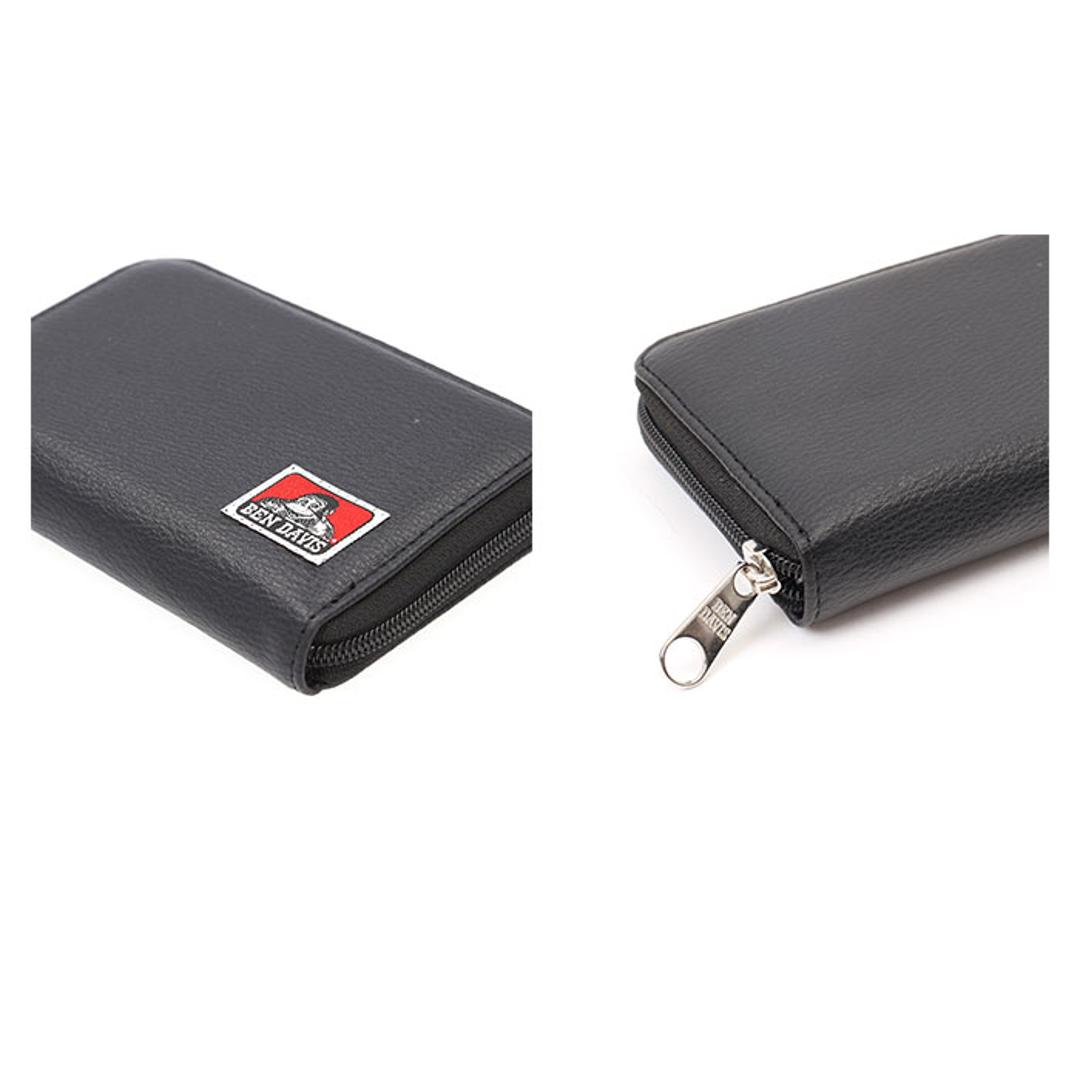 ベンデイビス 財布 BEN DAVIS BDW-9313 通販 ブランド メンズ レディース おしゃれ 二つ折り財布 ミニ財布 折り財布 ROUND WALLET ラウンドファスナー 小銭入れ 折財布 コンパクト 高校生 大学生 女子 女の子 男子 男の子 BLACK/S ・