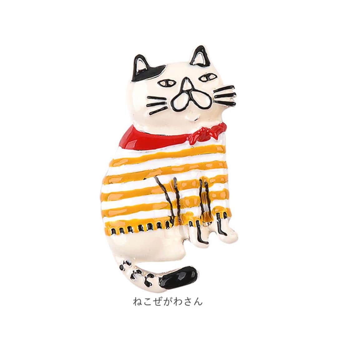 ブローチ 親指サイズ アニマル 通販 バッジ 親指サイズのブローチ アクセサリー ジュエリー 飾り 小さい 小さめ ミニ 動物 コンパクト かわいい 可愛い キャラ ギフト 贈り物 ファッション 雑貨 グッズ おでかけ お出かけ オシャレ おしゃれ ネコザワさん ・