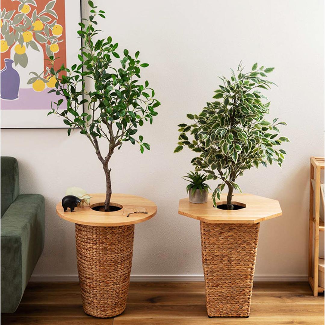 東谷 プランターテーブル 通販 プランターカバー サイドテーブル helppo 小物置き テーブル 机 植木鉢 天板 観葉植物 木製 天然木 おしゃれ ナチュラル プランター 鉢植え 蓋 ふた ウッド 北欧 ガーデニング あずまや インテリア 八角 ・